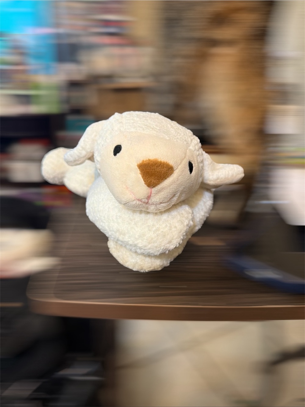 Ty White Lamb Plush with Brown Nose